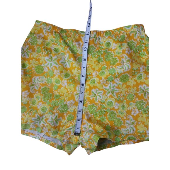 The Lilly Vintage 1960s Lilly Pulitzer Twee High-Rise Shorts Orange Floral Pool - Picture 7 of 8